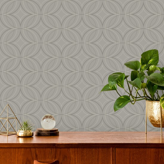 Glint Point Stone Gray Wallpaper