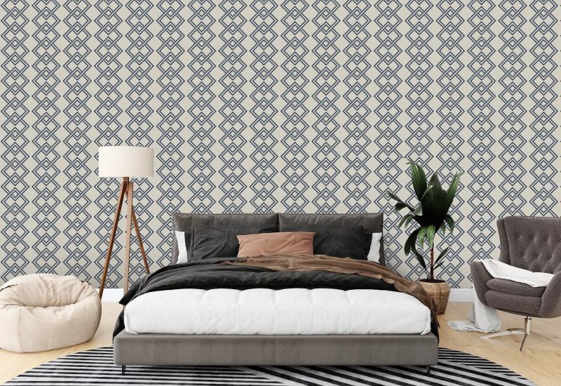 Blocco mod Carta da parati blu Oxford