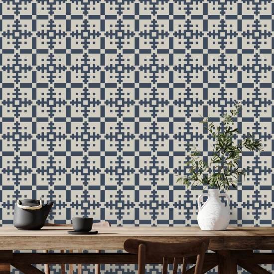 Piazza Oxford Blue Wallpaper