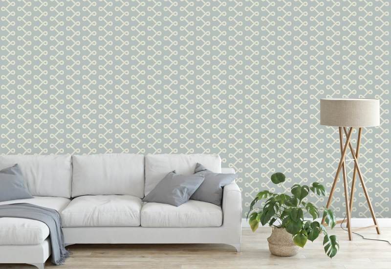 Weicher Knoten Blasse mineralblaue Tapete
