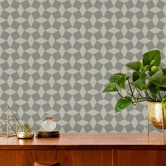 Tailored Check Walnut Wallpaper