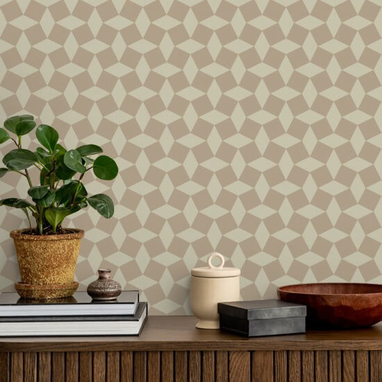 Tailored Check Washed Terracotta Wallpaper