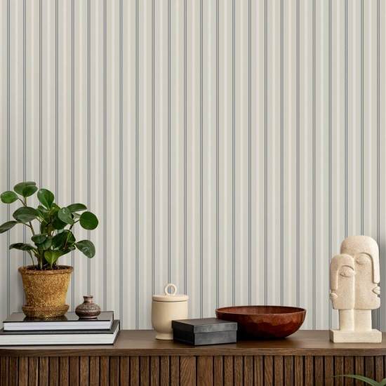 Tailored Stripe Oxford Blue Wallpaper