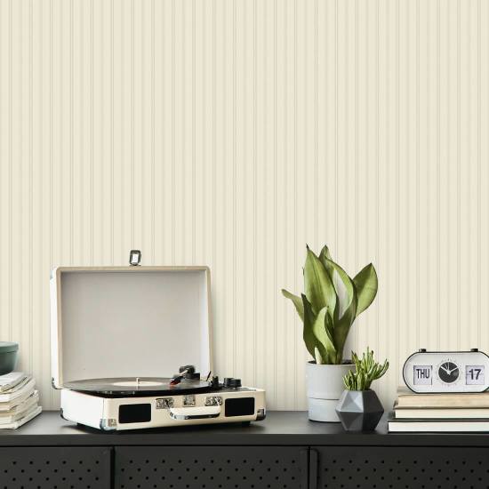 Tailored Stripe Raw Cotton Wallpaper