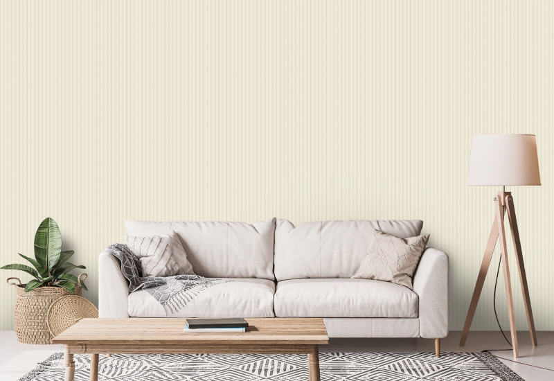 Rayure sur mesure Papier peint en coton brut