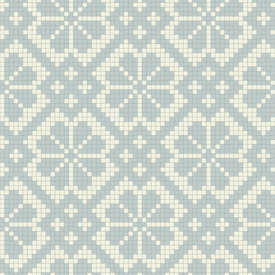 Mosaïque de la villa Papier peint bleu minéral pâle