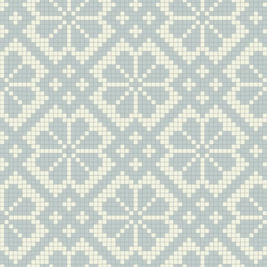 Villa Mosaic Pale Mineral Blue Wallpaper