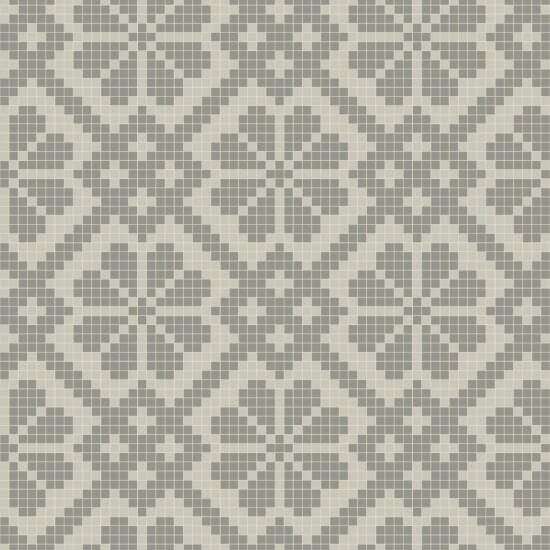 Villa Mosaic Walnut Wallpaper