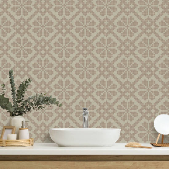 Villa Mosaic Gewassen terracottabehang