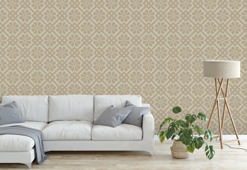 Villa Mosaic Washed Terracotta Wallpaper
