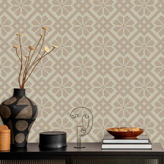 Villa Mosaic Tvättad Terracotta Bakgrund