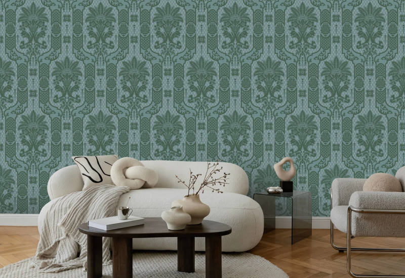 Fioritura colonnare Carta da parati Blue Jade
