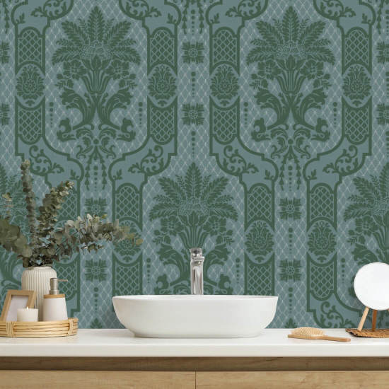 Säulenförmige Blüte Blaue Jade-Tapete