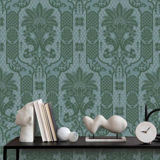 Fioritura colonnare Carta da parati Blue Jade