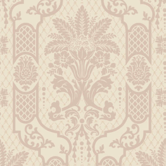 Columnar Bloom Blush Linen Wallpaper