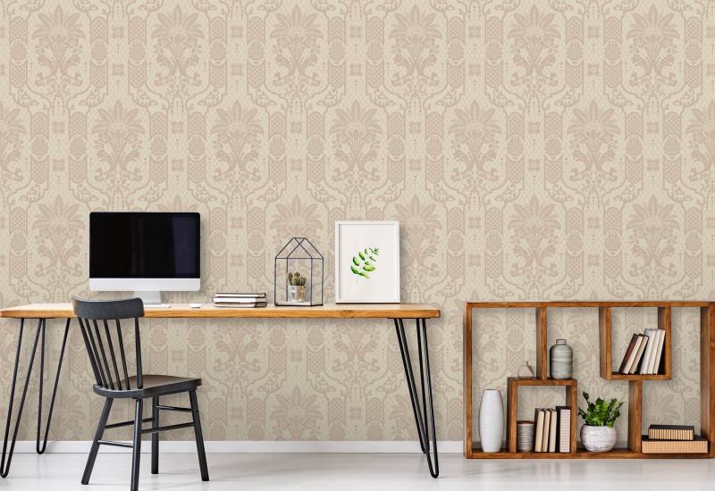 Floración columnar Papel pintado Blush Linen
