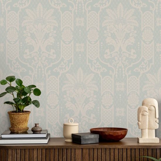 Floraison colonnaire Papier peint Cloud Blue