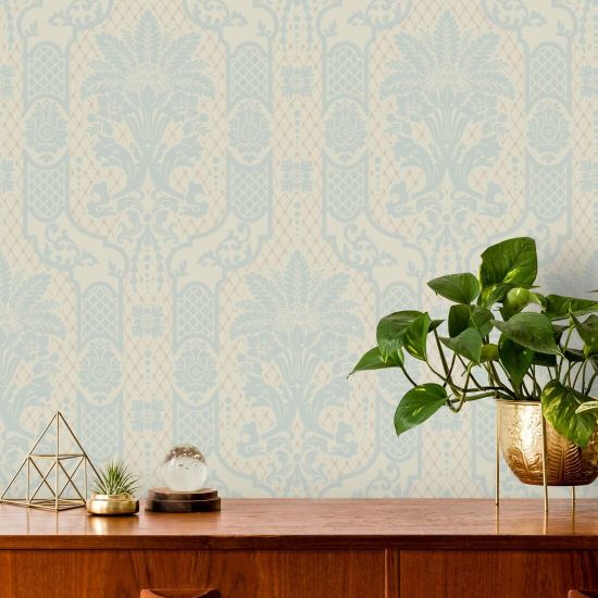 Columnar Bloom Eggshell Wallpaper