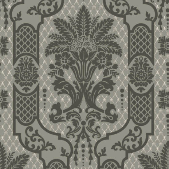 Columnar Bloom Umber Ink Wallpaper