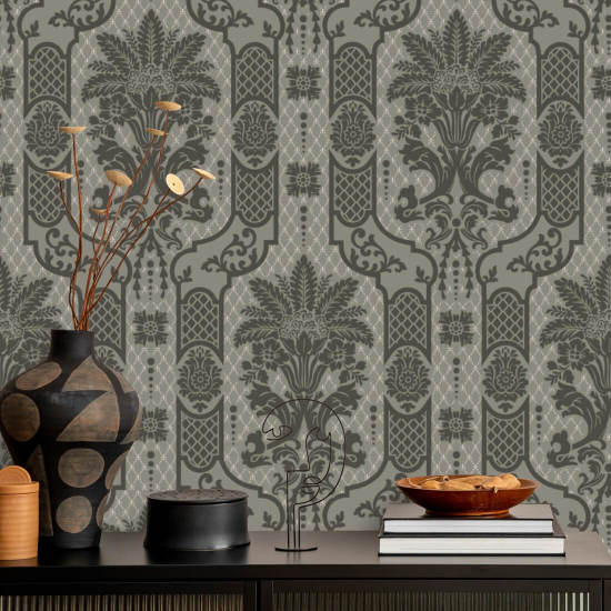 Floraison colonnaire Papier peint Umber Ink