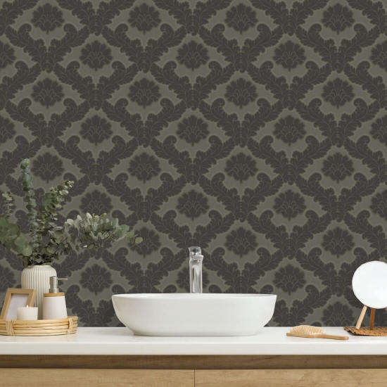 Folha da sala de desenho Papel de parede Brownstone