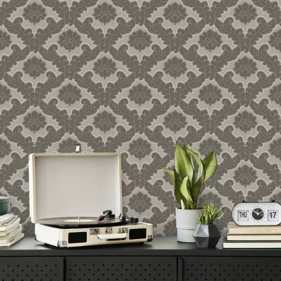 Drawing Room Leaf Driftwood Wallpaper