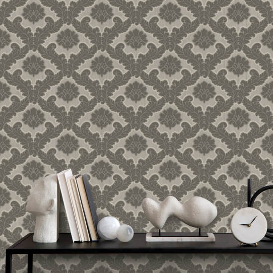 Drawing Room Leaf Driftwood Wallpaper