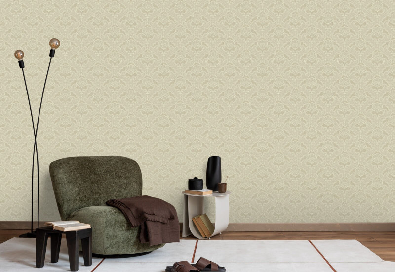 Drawing Room Leaf Linen Wallpaper