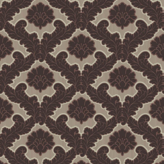 Drawing Room Leaf Maroon Wallpaper