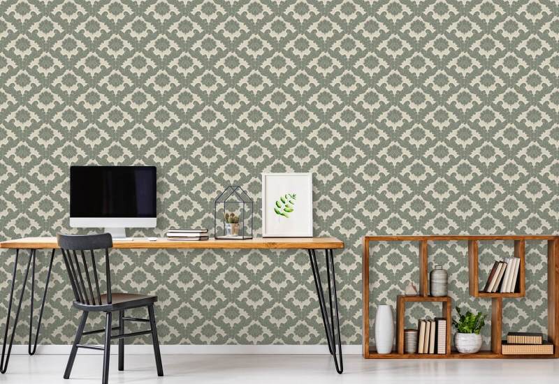Salongsblad Sage Green Bakgrund