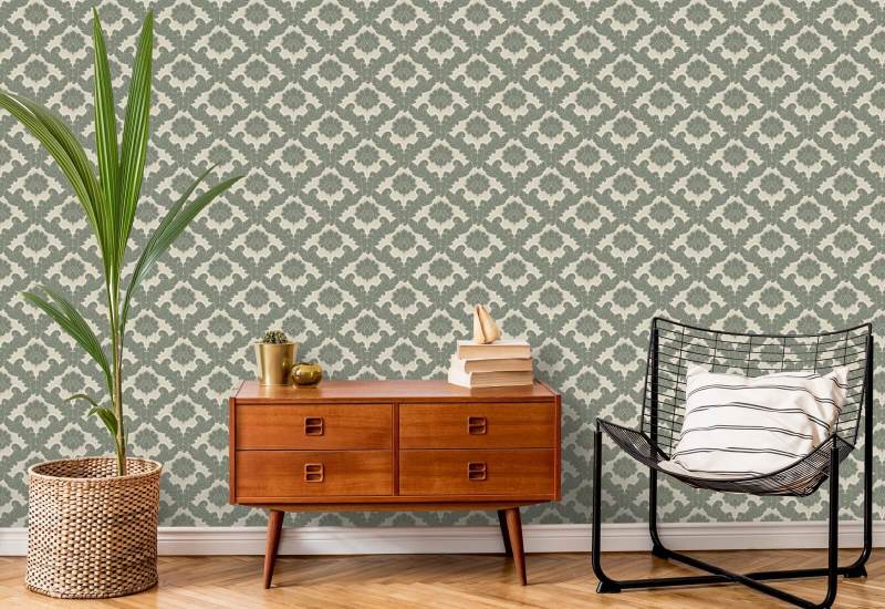 Feuille de salon Papier peint Sage Green