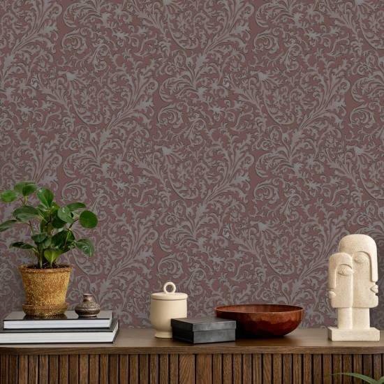 Florentine Vine Crimson Wallpaper