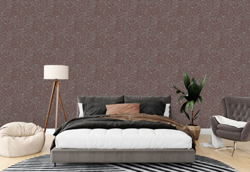 Florentine Vine Crimson Wallpaper