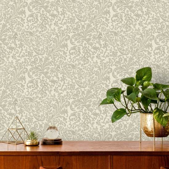 Florentine Vine Linen Wallpaper