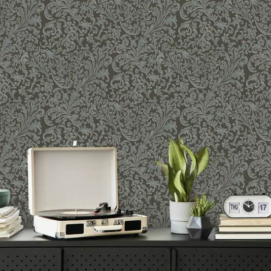 Florentine Vine Obsidian Wallpaper