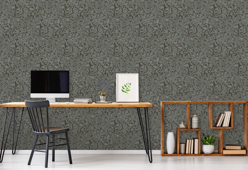Florentine Vine Obsidian Wallpaper