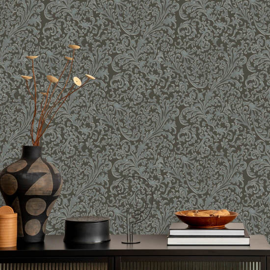 Florentine Vine Obsidian Wallpaper