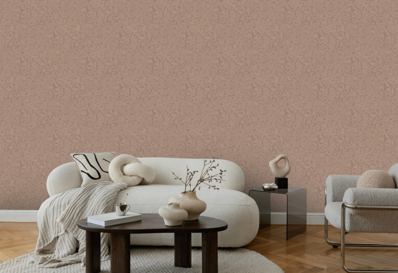 Florentine Vine Red Clay Wallpaper