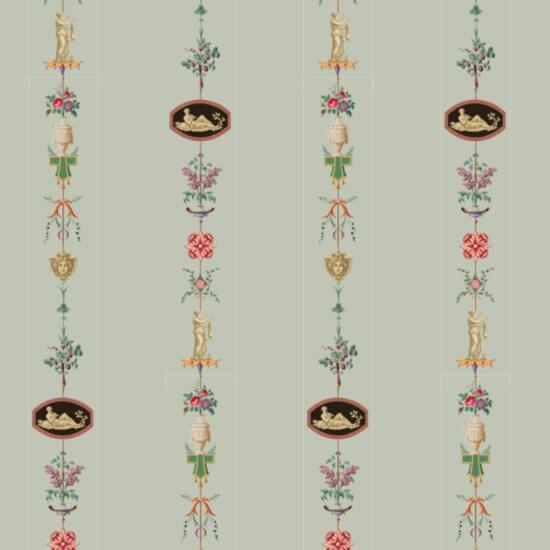 NeoClassical Stripe Antique Glaze Wallpaper