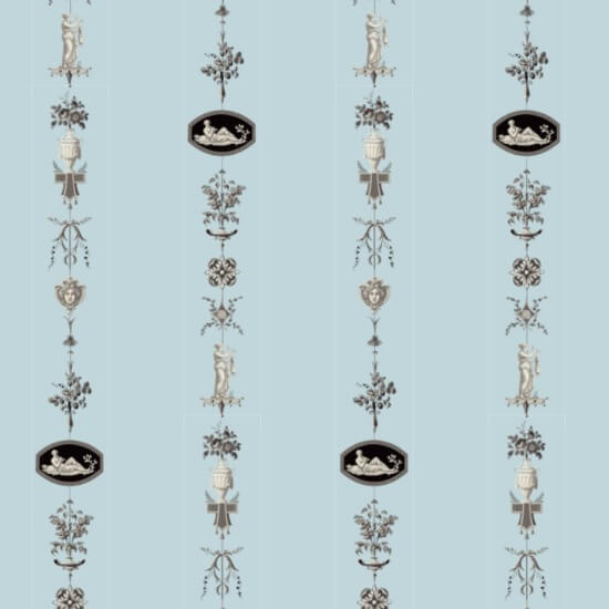 NeoClassical Stripe Daytime Blue Wallpaper