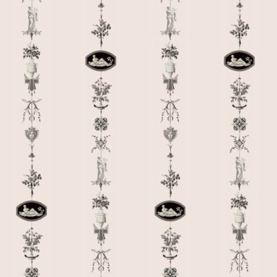 NeoClassical Stripe Sunbleached Pink Wallpaper