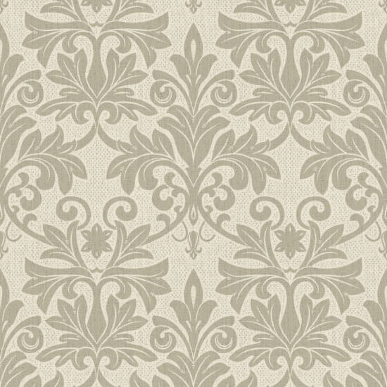 Rococo Relief Champagne Wallpaper