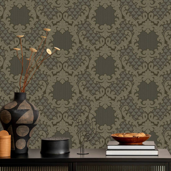Damasco Shadow Leaf Sfondo Smoke Room
