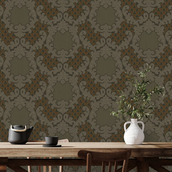 Shadow Leaf Damast Tapestry Tones behang