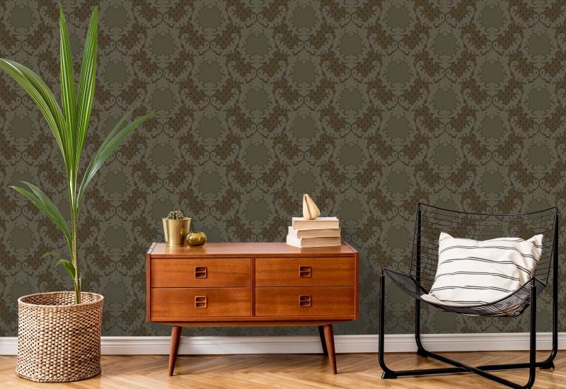 Shadow Leaf Damast Tapestry Tones behang