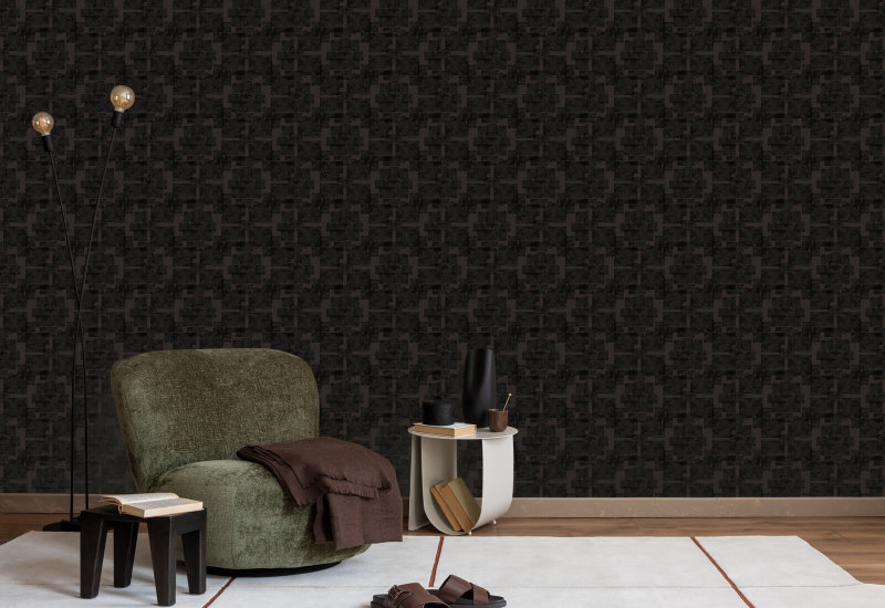 Silken Poppy Antique Shadow Wallpaper