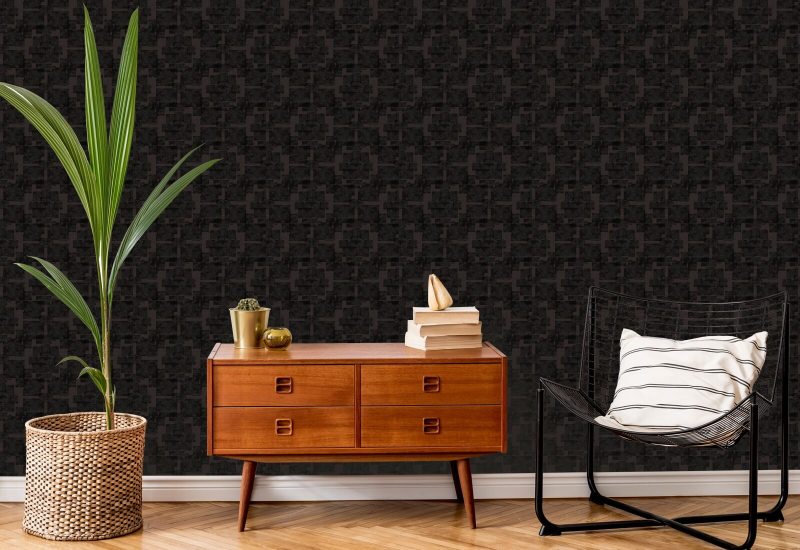 Silken Poppy Antique Shadow Wallpaper
