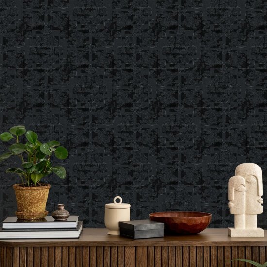 Silken Poppy Azurite Shadow Wallpaper