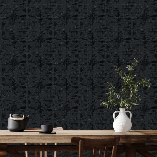 Silken Poppy Azurite Shadow Wallpaper