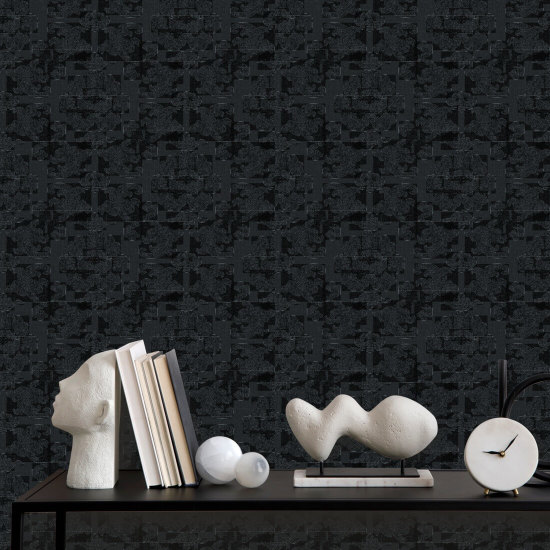 Silken Poppy Azurite Shadow Wallpaper